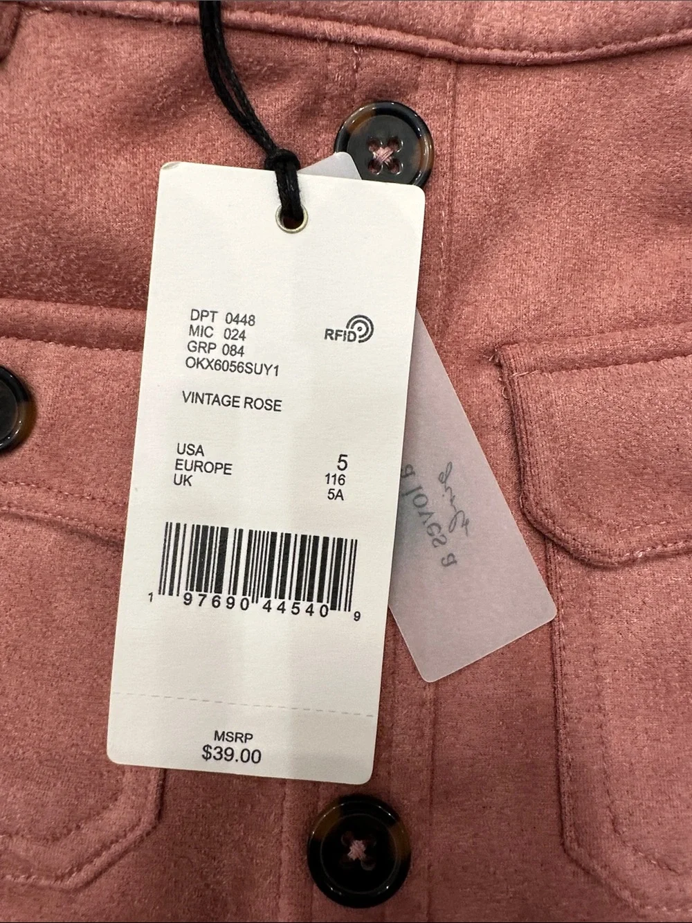 A Loves A Girl size 5 Button-Front Pocket A-Line Skirt in Dusty Rose. New